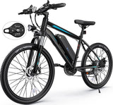 Electric Bike,  Electric Bike for Adults, 26" Ebike 350W Adult Electric Bicycles, 19.8MPH 50-60Miles Electric Mountain Bike, 36V 10.4Ah Battery, Suspension Fork, Shimano 21 Speed Gears