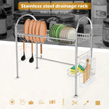 Stainless Steel Dish Drying Rack Over The Sink Kitchen Drainer Holder