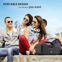MUSGO Portable Speaker Wireless Bluetooth 5.0 IPX6 Waterproof Built-in Handle 24H Playtime with Subwoofer 60W