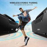 MUSGO Portable Speaker Wireless Bluetooth 5.0 IPX6 Waterproof Built-in Handle 24H Playtime with Subwoofer 60W