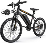 Electric Bike,  Electric Bike for Adults, 26" Ebike 350W Adult Electric Bicycles, 19.8MPH 50-60Miles Electric Mountain Bike, 36V 10.4Ah Battery, Suspension Fork, Shimano 21 Speed Gears