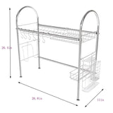 Stainless Steel Dish Drying Rack Over The Sink Kitchen Drainer Holder