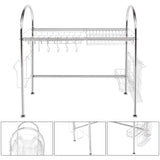 Stainless Steel Dish Drying Rack Over The Sink Kitchen Drainer Holder