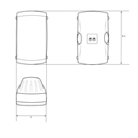 Audio Experience AES0101 Weatherproof Eco Patio Speakers 50W 4" 2-Way Woofer Speaker 1" Dome and Balance Tweeter, White