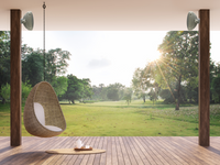 Audio Experience AES0101 Weatherproof Eco Patio Speakers 50W 4" 2-Way Woofer Speaker 1" Dome and Balance Tweeter, White