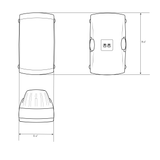 Audio Experience AES0105 Weatherproof Multi Patio Speakers (Pair, White) 80W, 5.25" 2-Way Woofer Speaker and 1" Balance Dome Tweeter