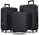 SHOWKOO Luggage Sets Expandable PC+ABS Durable Suitcase Double Wheels TSA Lock 3pcs(Multiple Colors Available)