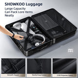 SHOWKOO Luggage Sets Expandable PC+ABS Durable Suitcase Double Wheels TSA Lock 3pcs(Multiple Colors Available)