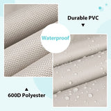 MR. COVER Patio Furniture Sectional Set Covers Waterproof, Outdoor Dining Set Cover Rectangular for Outside Table and Chairs, 115L x 76W x 30H, Rip-Resistant and UV-Protection, Beige, Amenre Series