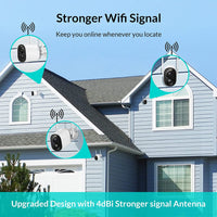 NETVUE Wireless Security Camera Outdoor, Rechargeable Battery Powered Surveillance Cameras for Home Security, Smart AI Detection, IP66 Waterproof, 2-Way Audio, 1080P Night Vision Cloud/SD Storage