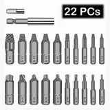 22Pcs Damaged Stripped Screw Extractor Set for Broken Screw,S2 Broken Bolt Extra