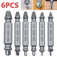 Screw Extractor-Screw Extractor Set-6 piece set of Easy Out Bolt Extractor- -Damaged&Stripped Screw Extractor Remover Set-Broken Bolt Extractor Kit-Durable Screw Extractor Set