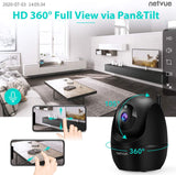 NETVUE Indoor Camera - Baby Monitor with Camera and Audio, 2-Way Real-time1080p Night Vision, Advanced AI Motion Detection, Home Security Camera for Baby Nanny Elderly and Pet Monitor, Work with Alexa