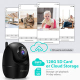 NETVUE Indoor Camera - Baby Monitor with Camera and Audio, 2-Way Real-time1080p Night Vision, Advanced AI Motion Detection, Home Security Camera for Baby Nanny Elderly and Pet Monitor, Work with Alexa