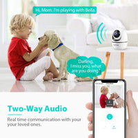 NETVUE Indoor Camera - Baby Monitor with Camera and Audio, 2-Way Real-time1080p Night Vision, Advanced AI Motion Detection, Home Security Camera for Baby Nanny Elderly and Pet Monitor, Work with Alexa