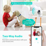 NETVUE Indoor Camera - Baby Monitor with Camera and Audio, 2-Way Real-time1080p Night Vision, Advanced AI Motion Detection, Home Security Camera for Baby Nanny Elderly and Pet Monitor, Work with Alexa