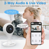 Netvue Indoor Camera, 1080P FHD 2.4GHz WiFi Pet Camera, Home Camera for Pet/Baby/Nanny, Dog Camera 2-Way Audio, Indoor Security Camera Night Vision, AI Human Detection, Cloud Storage/TF Card, White