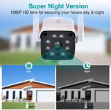Security Camera Outdoor, 1080P WiFi Surveillance Camera for Home Security, with Night Vision, 8X Digital Zoom, A.I. Motion Detection, Instant Alert, IP66 Waterproof, 2-Way Audio, Cloud Storage/SD Card