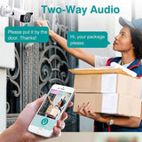 Security Camera Outdoor, 1080P WiFi Surveillance Camera for Home Security, with Night Vision, 8X Digital Zoom, A.I. Motion Detection, Instant Alert, IP66 Waterproof, 2-Way Audio, Cloud Storage/SD Card