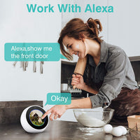 Security Camera Outdoor, 1080P WiFi Surveillance Camera for Home Security, with Night Vision, 8X Digital Zoom, A.I. Motion Detection, Instant Alert, IP66 Waterproof, 2-Way Audio, Cloud Storage/SD Card
