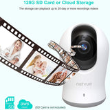 NETVUE Upgraded 2K Indoor Camera, Baby Monitor with Camera and Audio, Advanced AI Detection, FHD Night Vision Pet Camera, Home Camera with H.265 High-Efficiency Video Coding for Pet/Baby/Nanny
