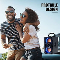 DINDIN Bluetooth Speaker, Portable Wireless Speakers with Lights