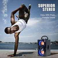 DINDIN Bluetooth Speaker, Portable Wireless Speakers with Lights