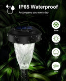 Solar Garden Lights 8 Pack, Solar Lights Outdoor Lighting Change Waterproof Bright Up to 12 Hrs Auto On/Off Solar Powered Landscape for Garden Pathway Yard Walkway Decorative, Small Size (Cool White)