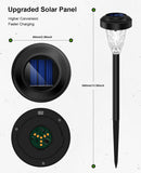 Solar Garden Lights 8 Pack, Solar Lights Outdoor Lighting Change Waterproof Bright Up to 12 Hrs Auto On/Off Solar Powered Landscape for Garden Pathway Yard Walkway Decorative, Small Size (Cool White)
