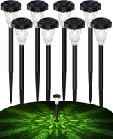 Solar Garden Lights 8 Pack, Solar Lights Outdoor Lighting Change Waterproof Bright Up to 12 Hrs Auto On/Off Solar Powered Landscape for Garden Pathway Yard Walkway Decorative, Small Size (Cool White)