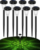 Solar Garden Lights 8 Pack, Solar Lights Outdoor Lighting Change Waterproof Bright Up to 12 Hrs Auto On/Off Solar Powered Landscape for Garden Pathway Yard Walkway Decorative, Small Size (Cool White)